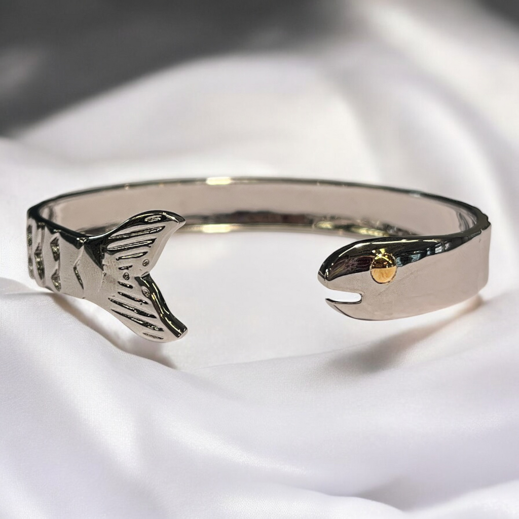 Sterling Silver Herring Bracelet w/ Vermeil Eye