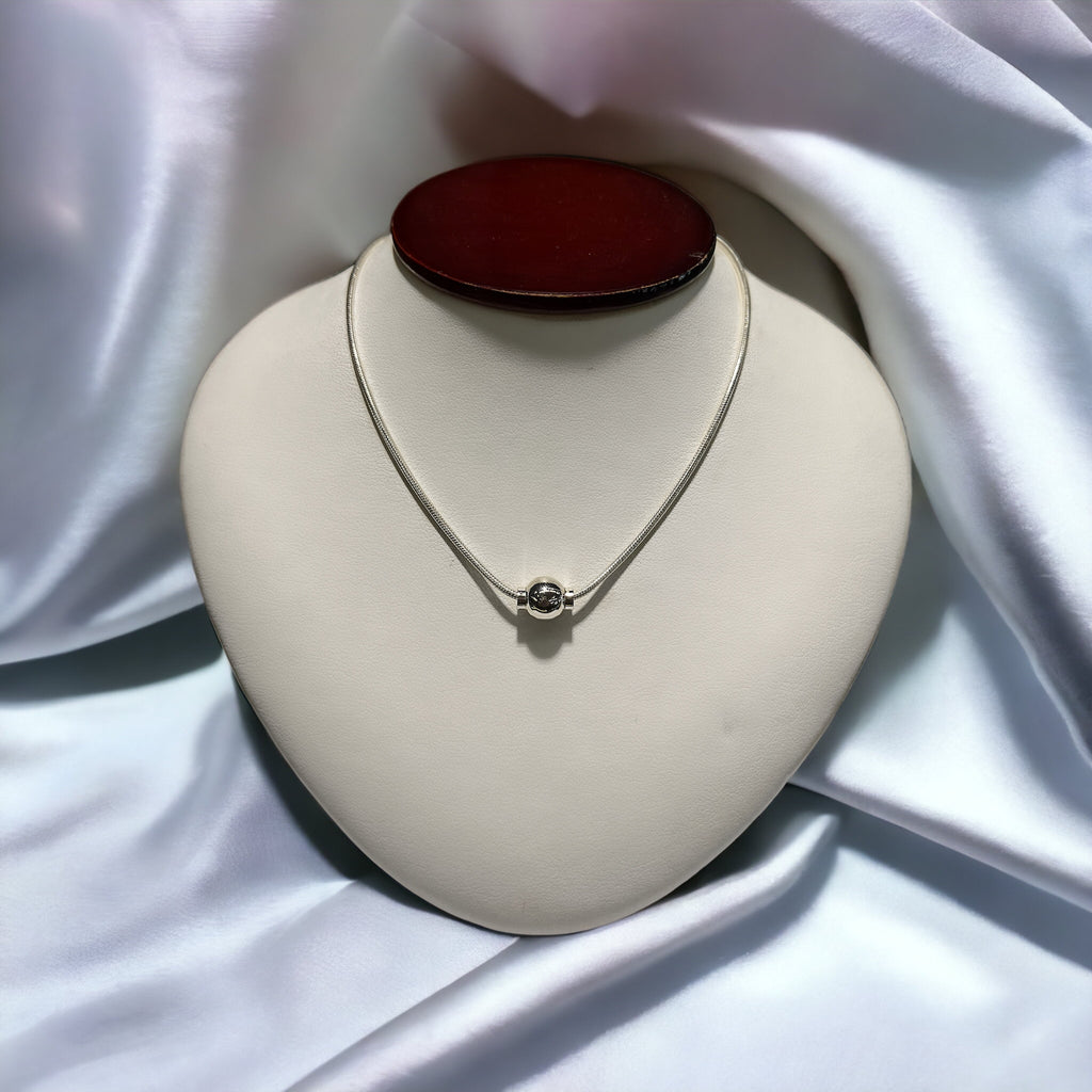 Sterling Silver Single Ball Necklace