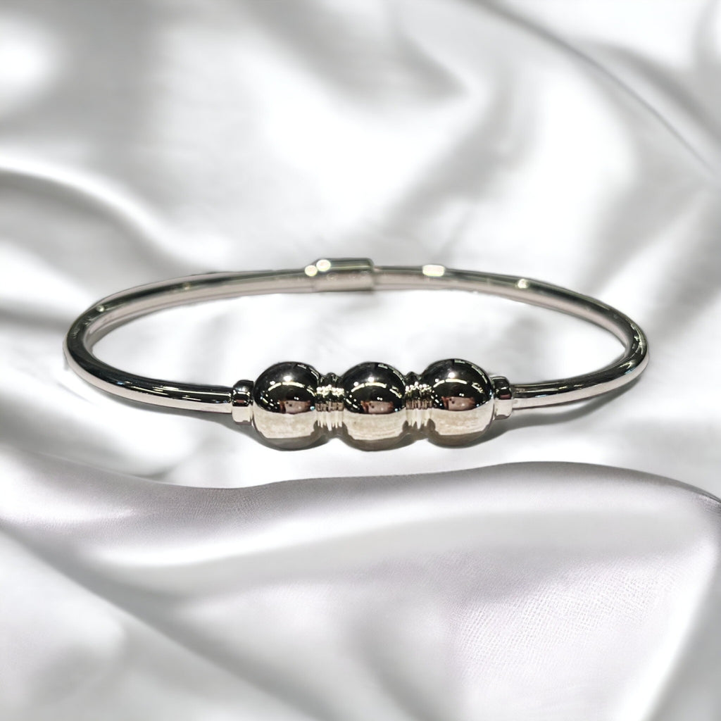 Sterling Silver Triple Ball Bracelet