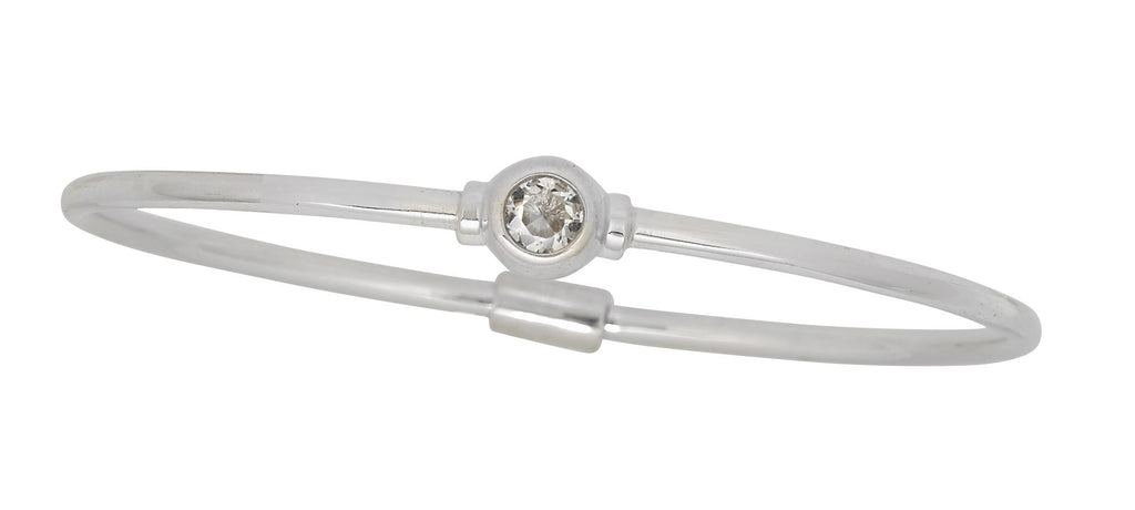 Sterling Silver Birthstone Bracelet (April)