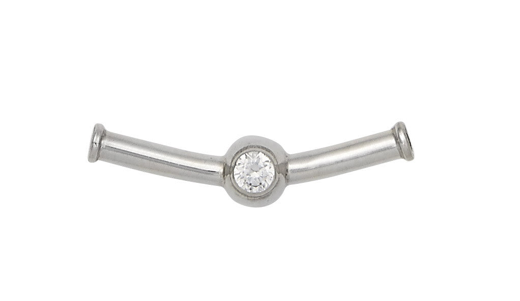 Sterling Silver Cape Cod Birthstone Slide For Necklace (April)