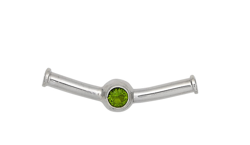 Sterling Silver Cape Cod Birthstone Slide For Necklace (August)