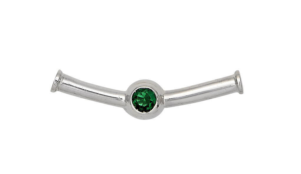 Sterling Silver Cape Cod Birthstone Slide For Necklace (May)