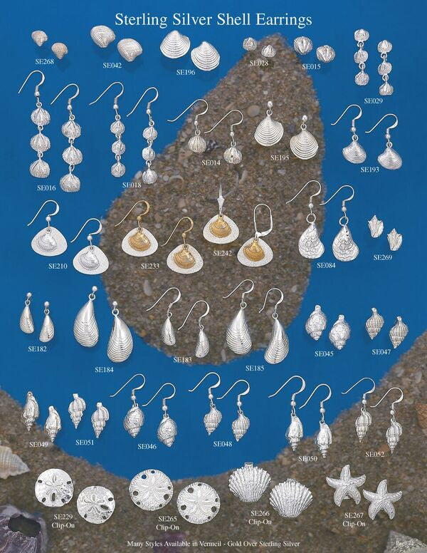 Sterling Silver Shell Earrings 