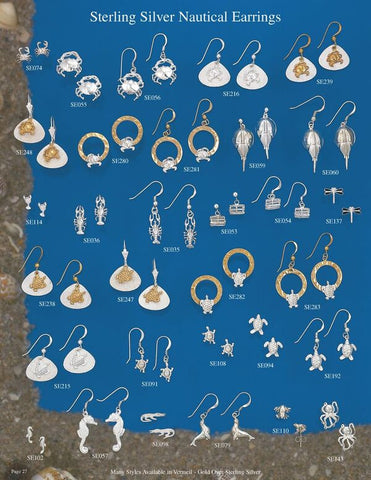 Sterling Silver Nautical Earrings 