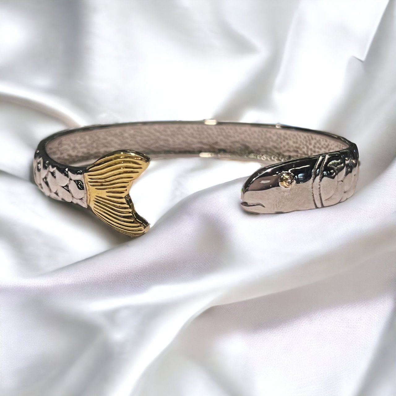 14K Gold & Sterling Silver Herring Bracelet