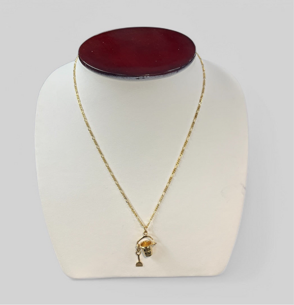 Vermeil Pail & Shovel Necklace—18”