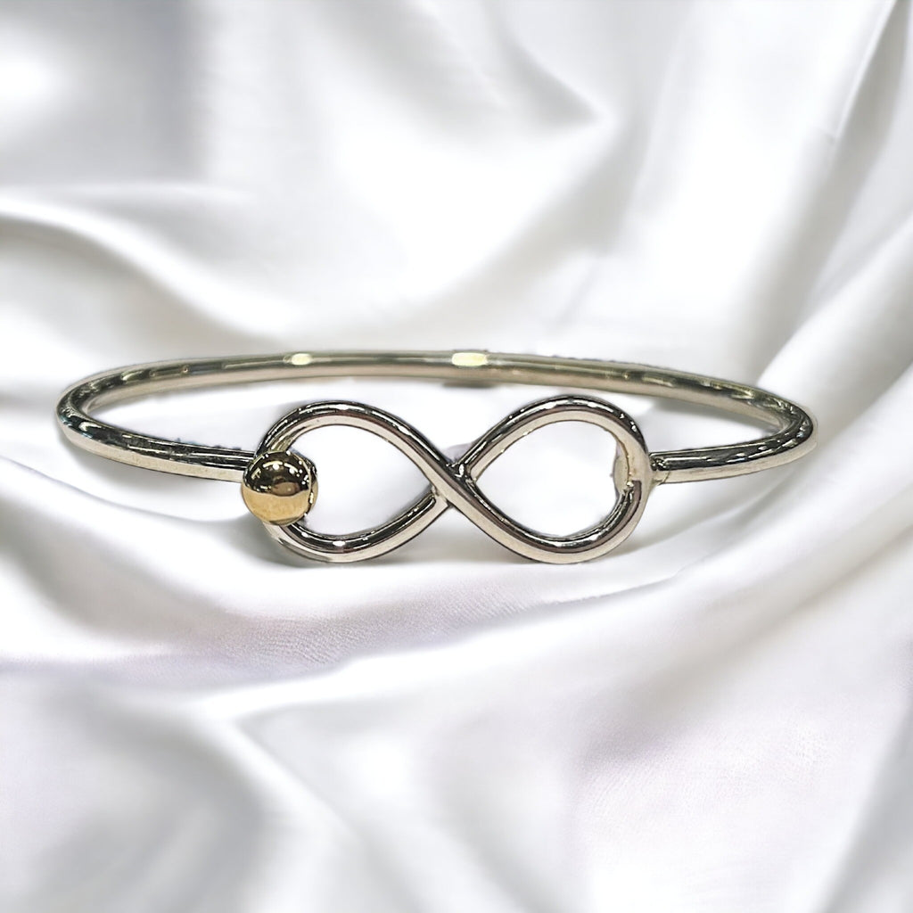 14k and Sterling Silver Infinity Bracelet