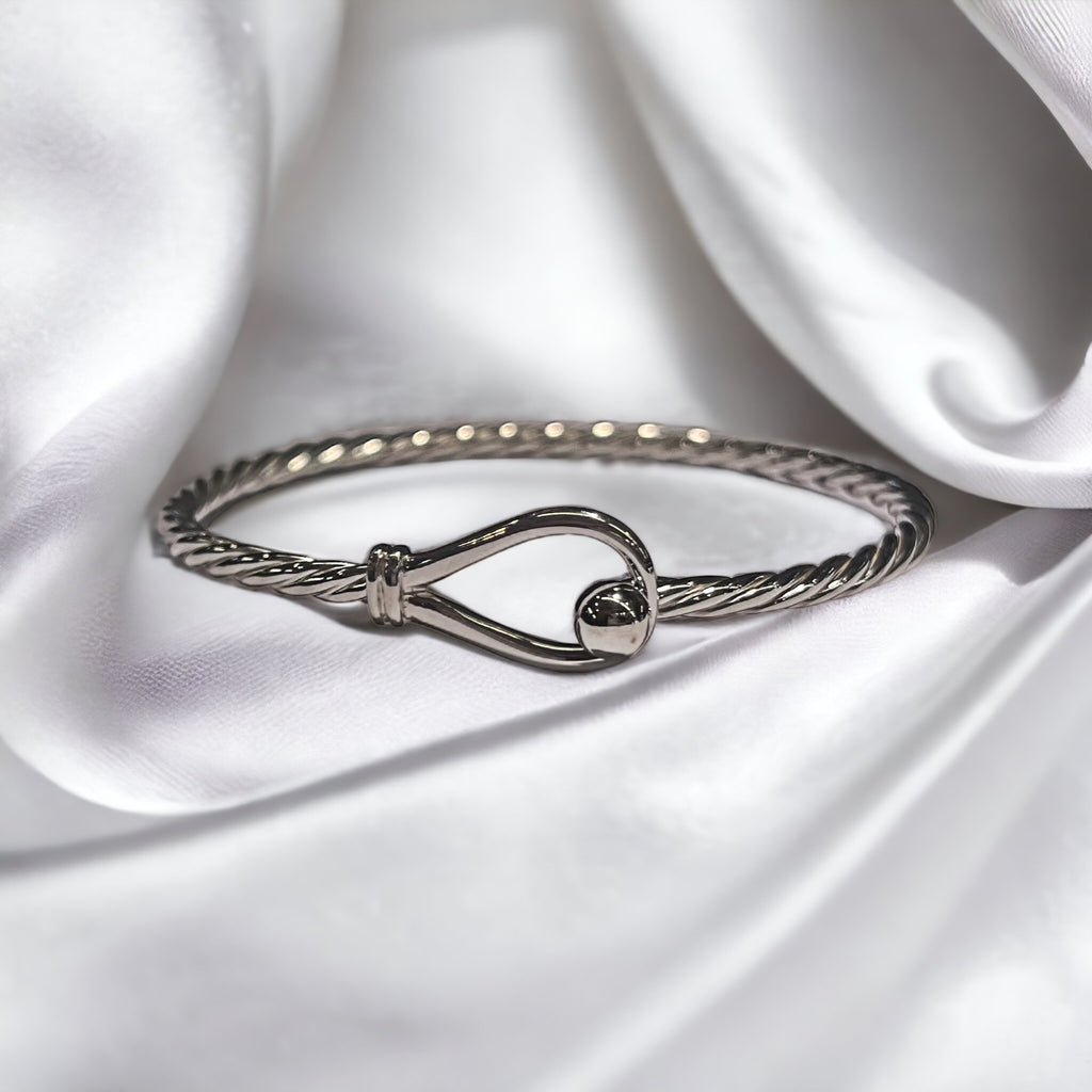 Sterling Silver Twisted Loop Bracelet
