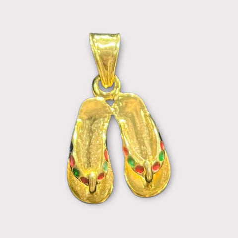 Vermeil & Enamel Flip Flops Charm