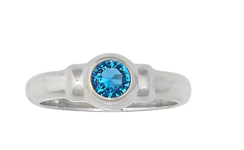 Sterling Silver Cape Cod Birthstone Ring (December)