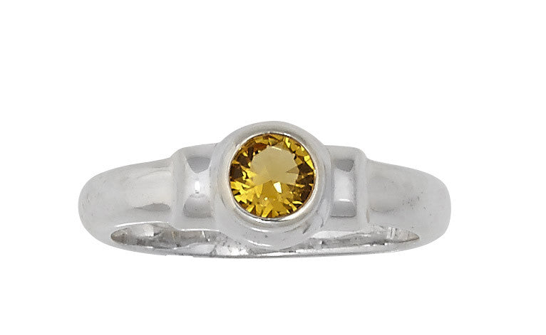 Yellow Citrine Ring Gold November Birthstone Ring Dainty Gemstone Stacking  Her | eBay