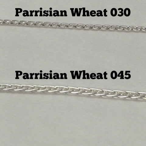 Sterling Silver Parrisian Wheat Chain 030