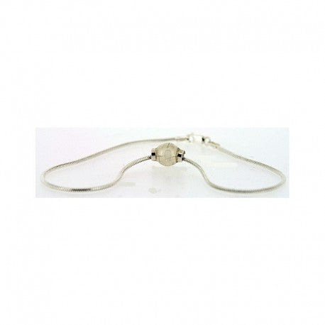 Cape Cod Anklet in Sterling Silver w/ Single Silver Ball 